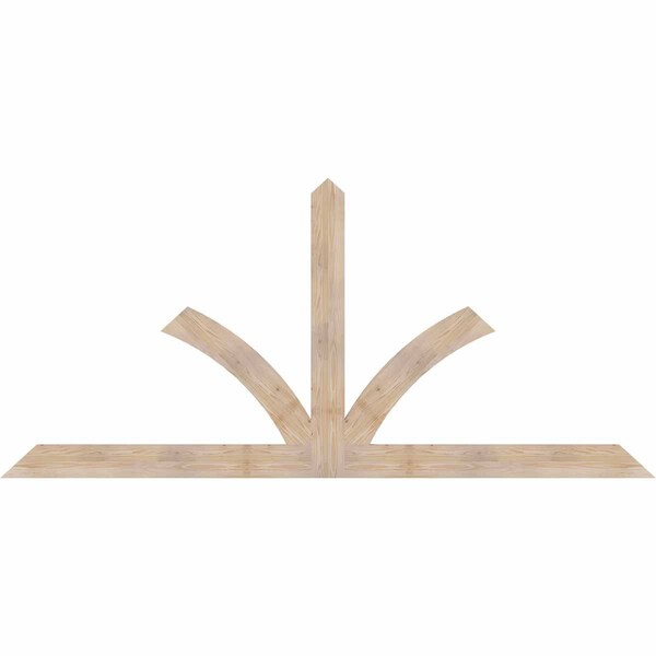 Ekena Millwork Richland Smooth Timber Gable Bracket, Douglas Fir, 108"W x 49"H x 1 1/2"D x 5 1/2"F, 11/12 Pitch GBW108X49X0206RIC00SDF - main